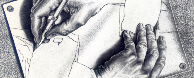 Manos dibujándose